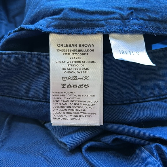 Orlebar Brown Bulldog Mid Length Swim Short In Navy Blue Pockets Sz 36 - Picture 9 of 11